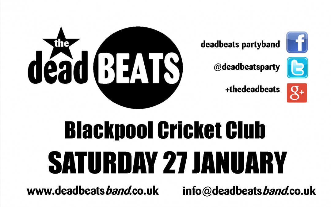 Blackpool Cricket Club- Sat 27 Jan
