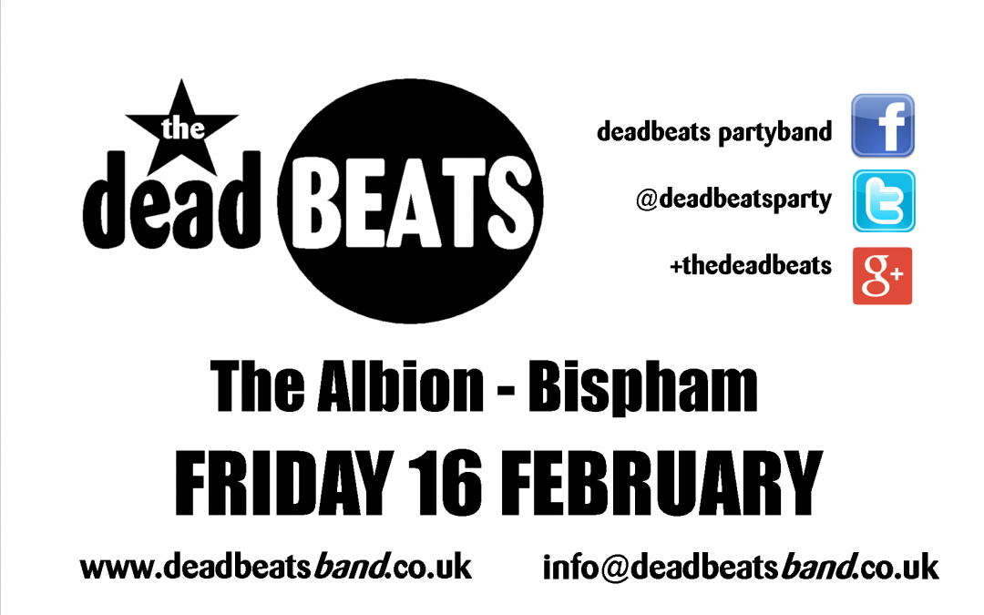 The Albion- Bispham – THIS FRIDAY!